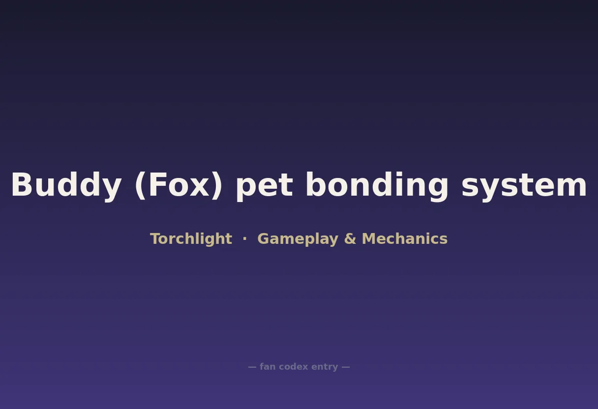 Buddy (Fox) pet bonding system