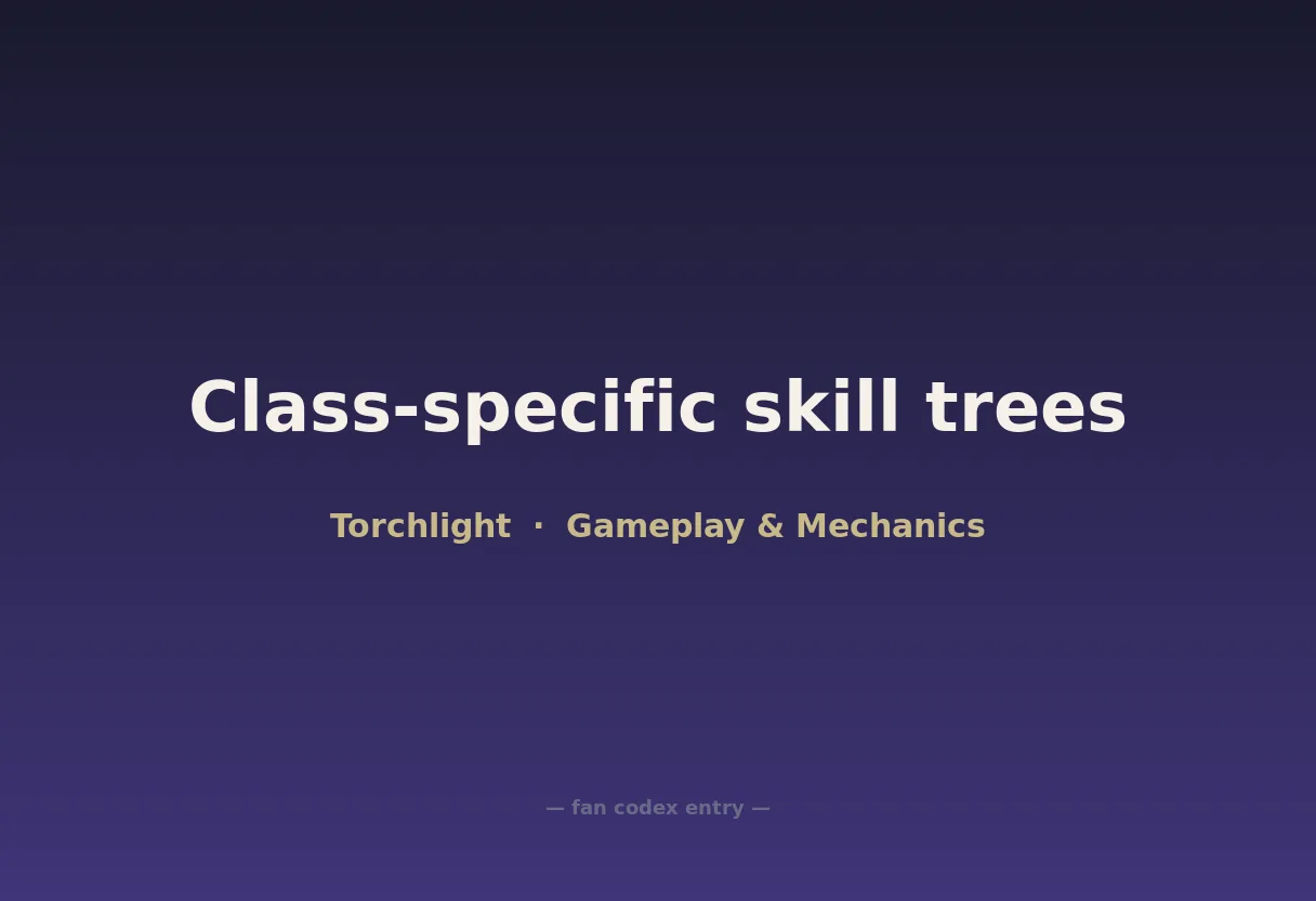 Class-specific skill trees