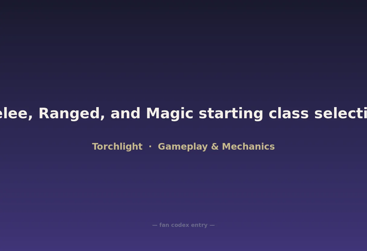 Melee, Ranged, and Magic starting class selection