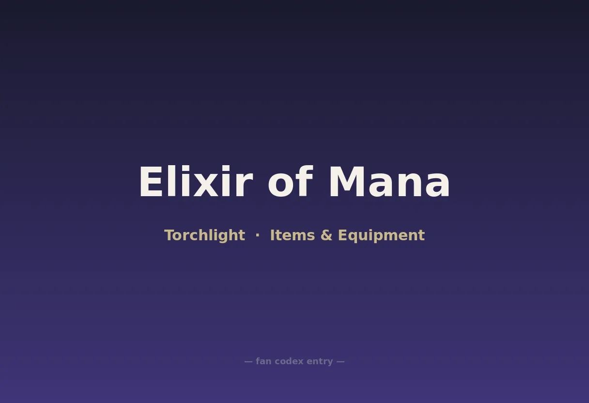 Elixir of Mana