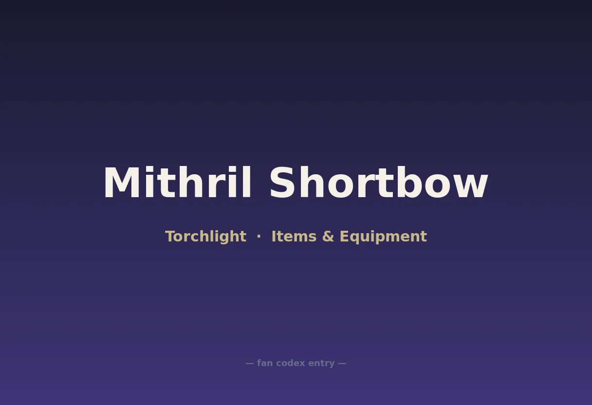 Mithril Shortbow