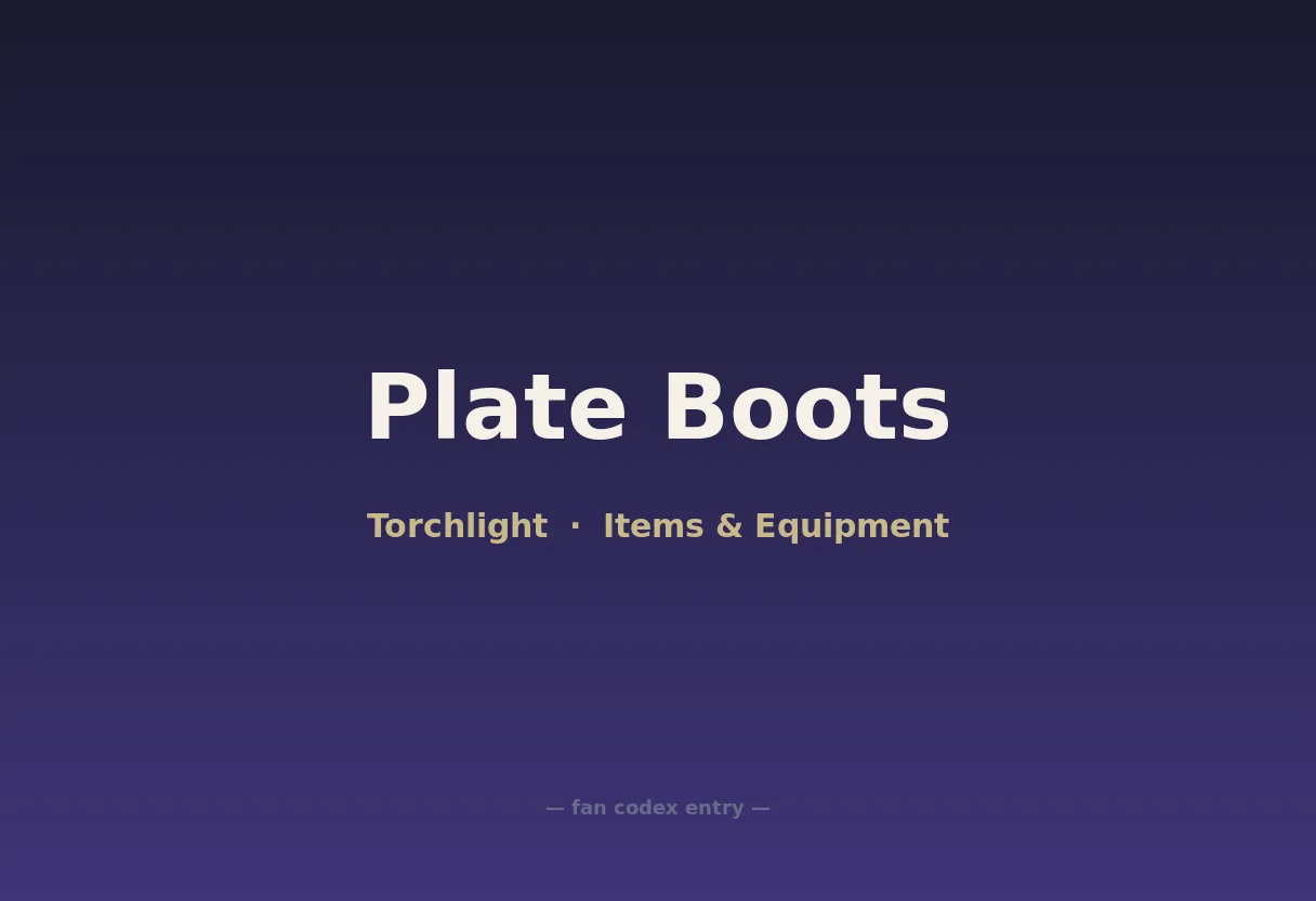 Plate Boots